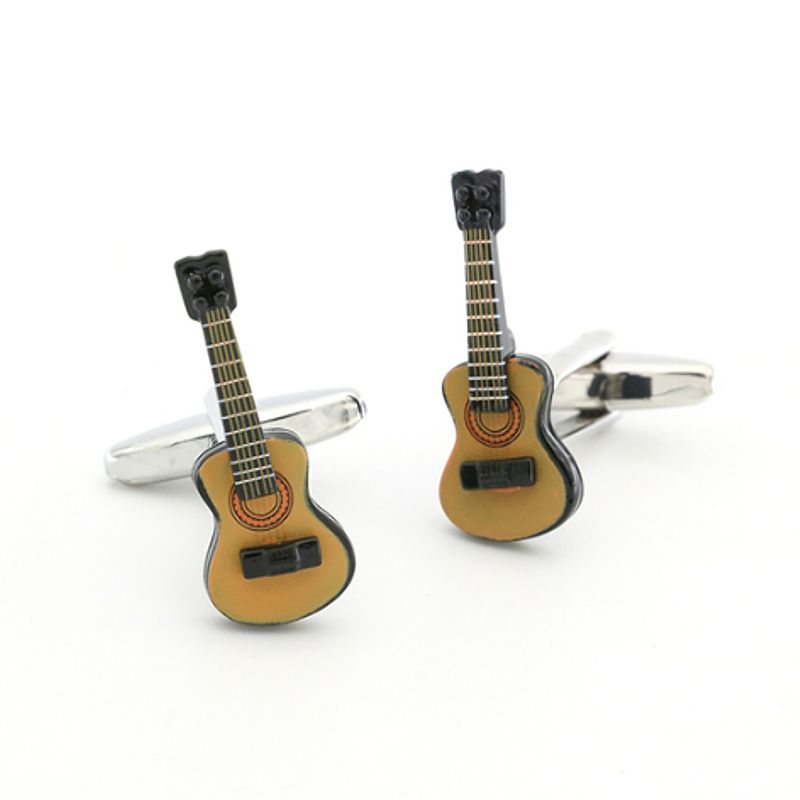 Acoustic Guitar Resin and Steel Cufflinks - Click Image to Close
